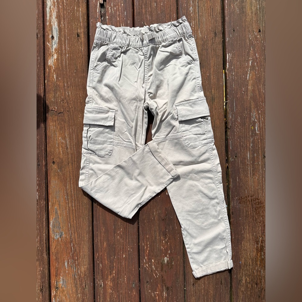 Jumping Beans Beige Trousers, two pair, one tan and one pink.